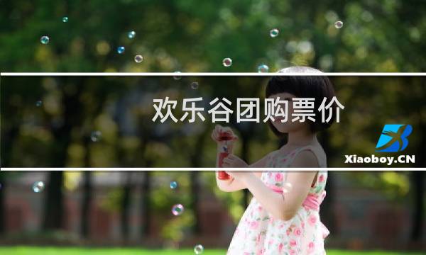 欢乐谷团购票价