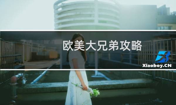 欧美大兄弟攻略