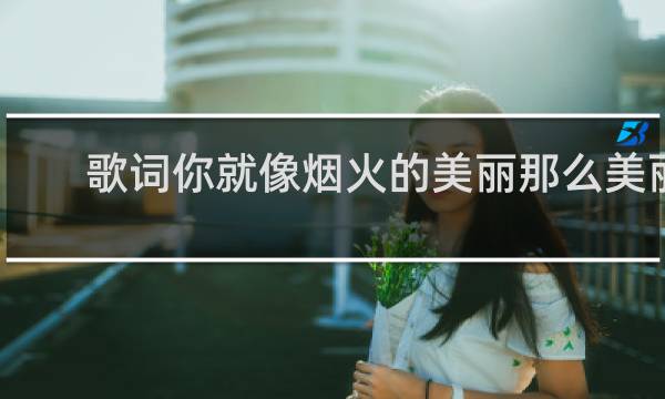 歌词你就像烟火的美丽那么美丽