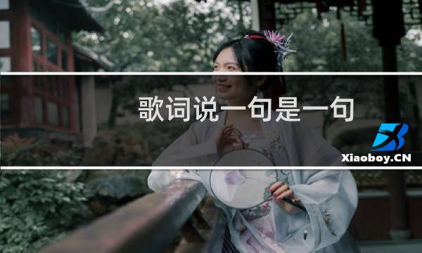 歌词说一句是一句
