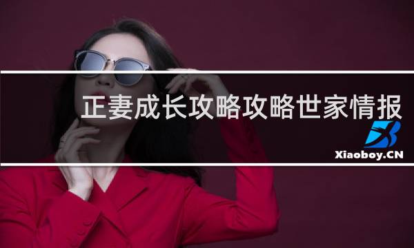 正妻成长攻略攻略世家情报