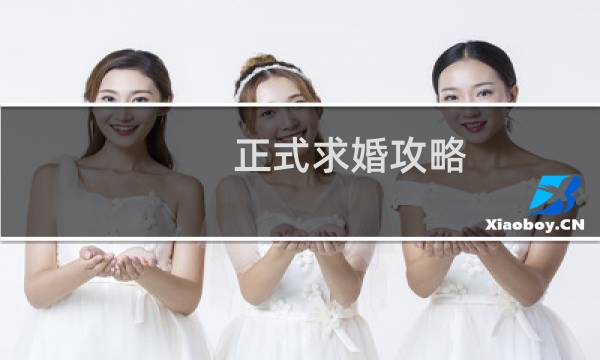 正式求婚攻略