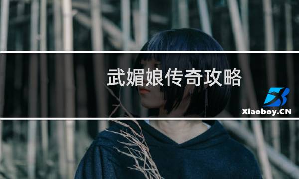 武媚娘传奇攻略