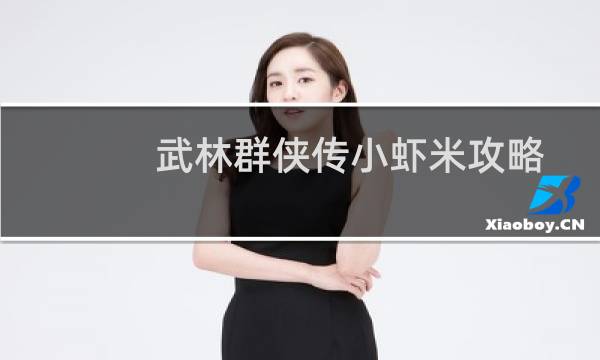 武林群侠传小虾米攻略