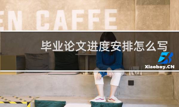 毕业论文进度安排怎么写