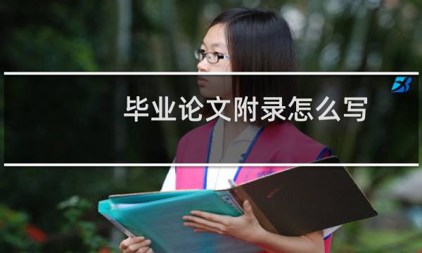 毕业论文附录怎么写