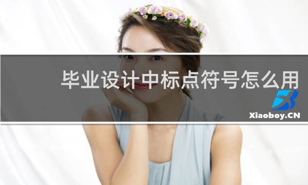 毕业设计中标点符号怎么用