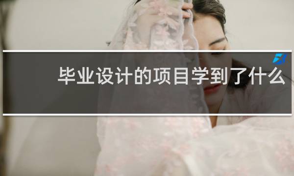 毕业设计的项目学到了什么