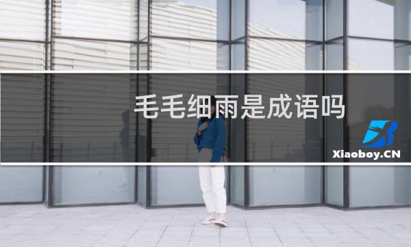 毛毛细雨是成语吗