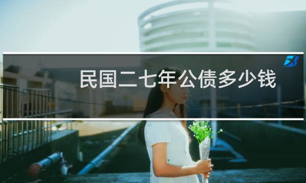 民国二七年公债多少钱