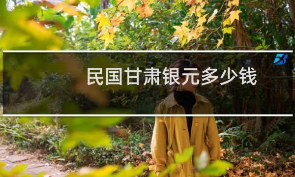 民国甘肃银元多少钱