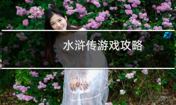 水浒传游戏攻略
