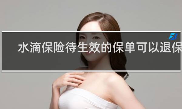 水滴保险待生效的保单可以退保吗