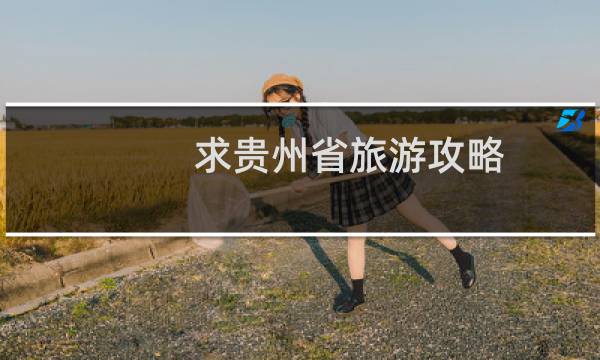 求贵州省旅游攻略
