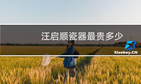 汪启顺瓷器最贵多少