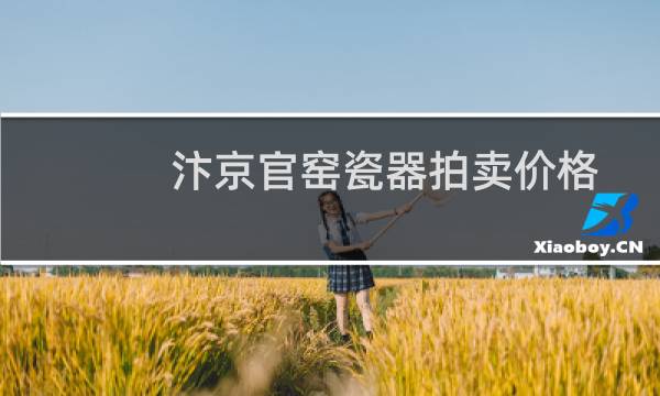 汴京官窑瓷器拍卖价格