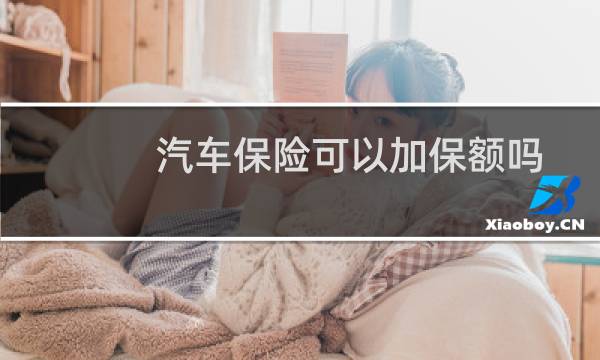 汽车保险可以加保额吗