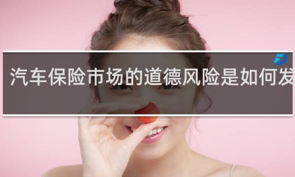 汽车保险市场的道德风险是如何发生的
