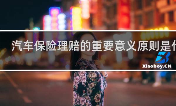 汽车保险理赔的重要意义原则是什么