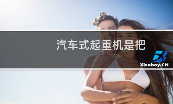 汽车式起重机是把