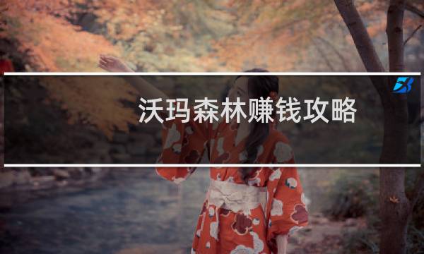 沃玛森林赚钱攻略