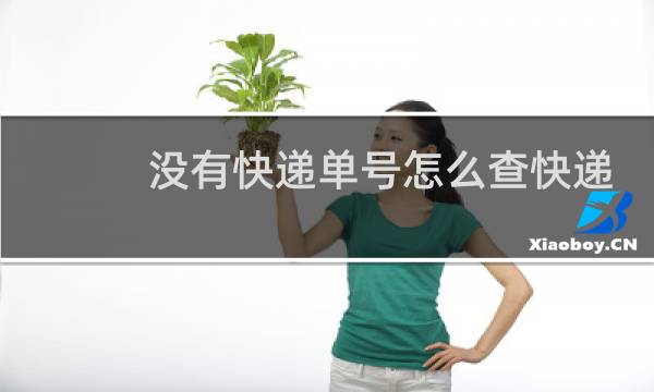 没有快递单号怎么查快递