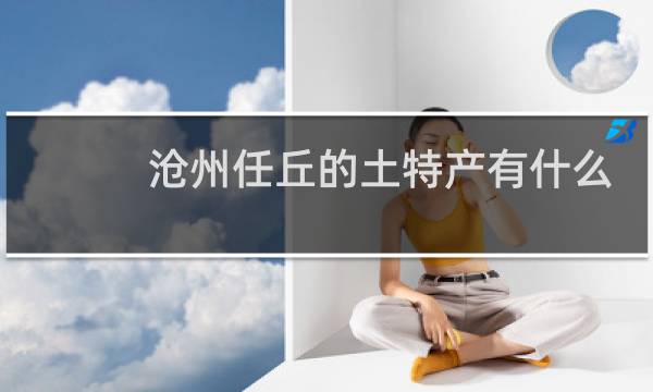 沧州任丘的土特产有什么