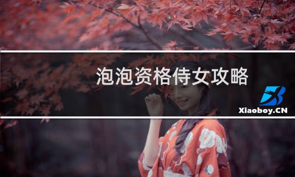 泡泡资格侍女攻略