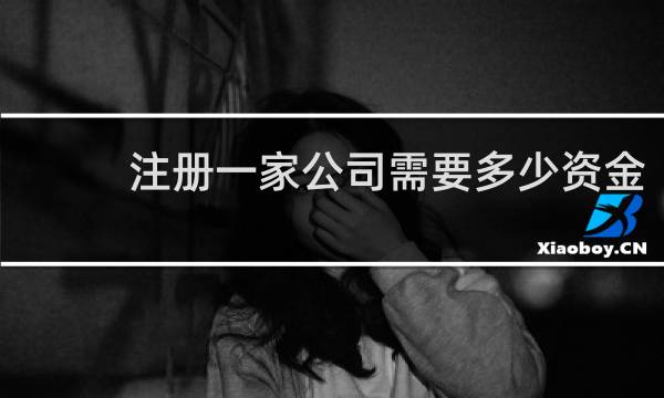 注册一家公司需要多少资金