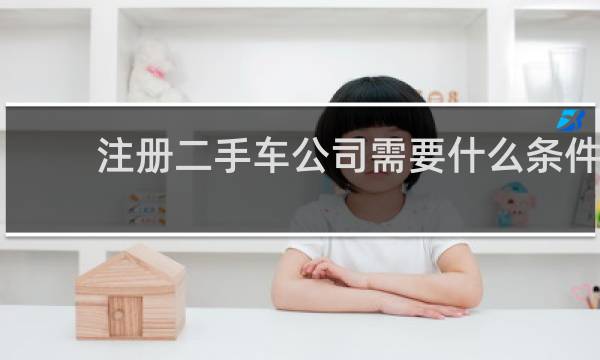 注册二手车公司需要什么条件