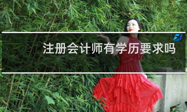 注册会计师有学历要求吗