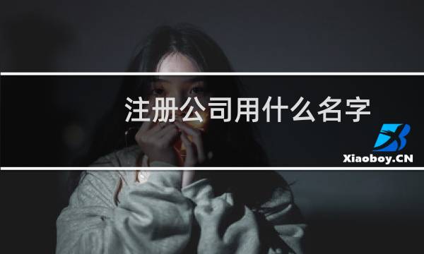 注册公司用什么名字