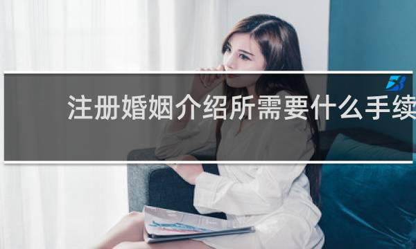注册婚姻介绍所需要什么手续