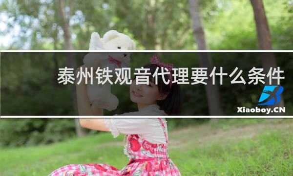 泰州铁观音代理要什么条件