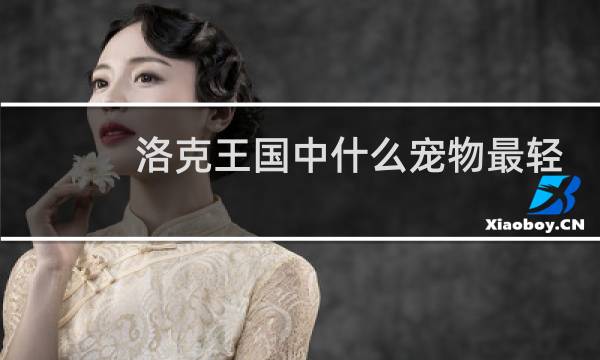 洛克王国中什么宠物最轻