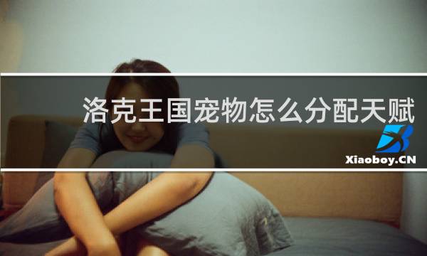 洛克王国宠物怎么分配天赋