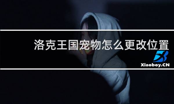洛克王国宠物怎么更改位置
