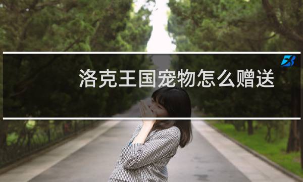 洛克王国宠物怎么赠送