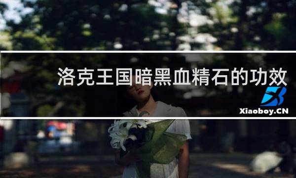 洛克王国暗黑血精石的功效