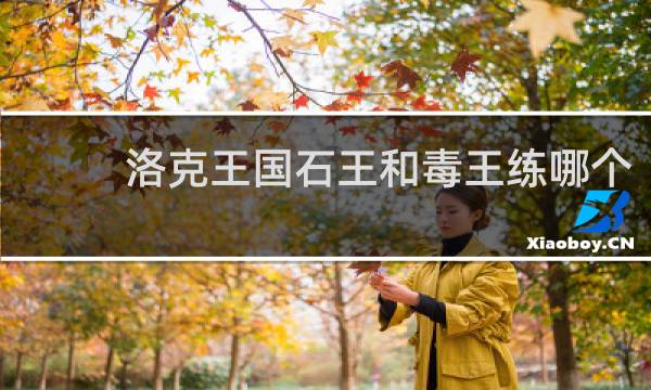 洛克王国石王和毒王练哪个