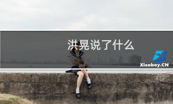 洪晃说了什么