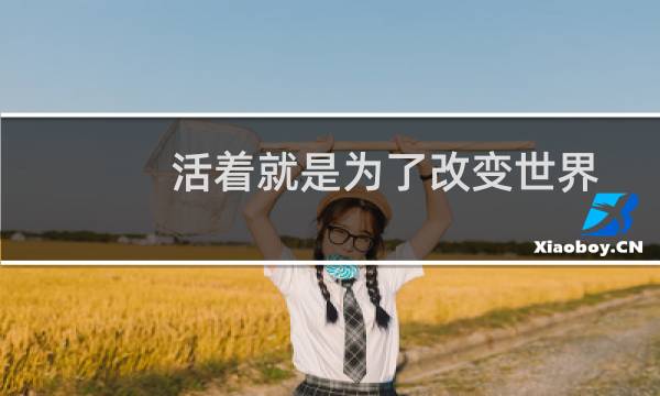 活着就是为了改变世界
