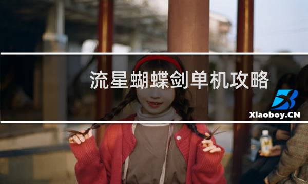 流星蝴蝶剑单机攻略
