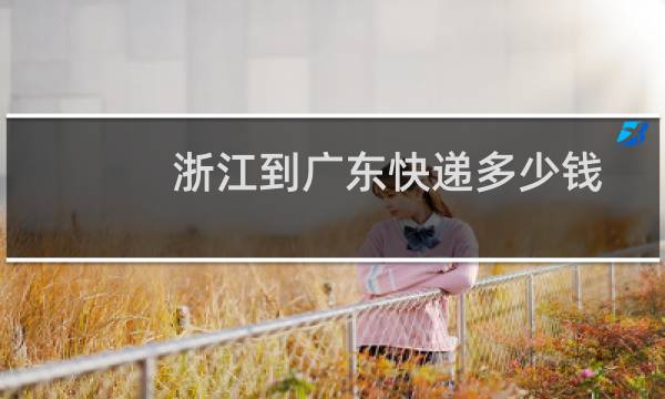 浙江到广东快递多少钱
