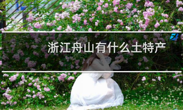 浙江舟山有什么土特产