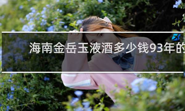 海南金岳玉液酒多少钱93年的