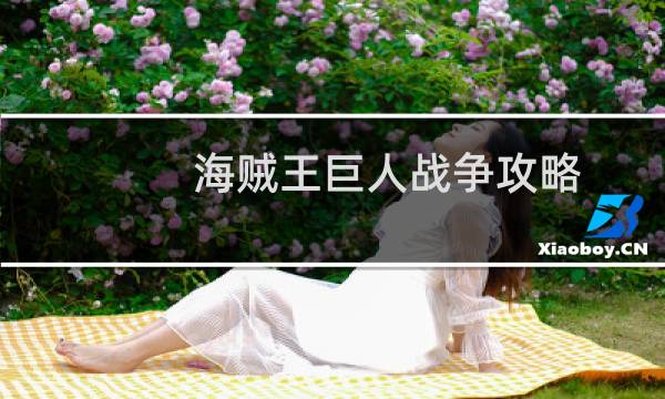 海贼王巨人战争攻略