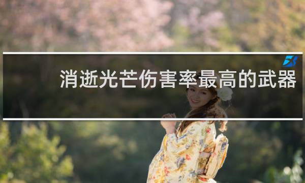 消逝光芒伤害率最高的武器