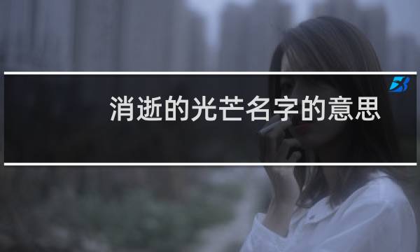 消逝的光芒名字的意思