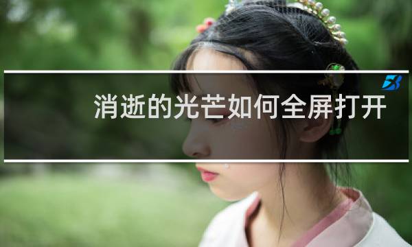 消逝的光芒如何全屏打开